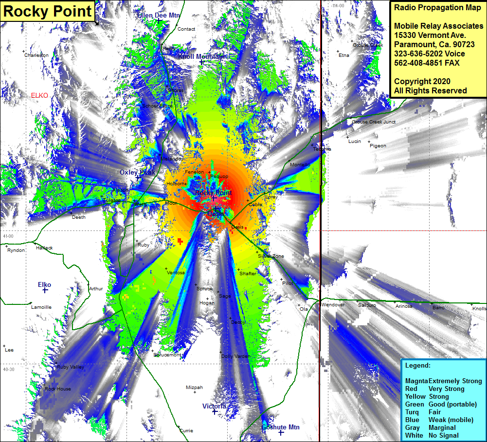 heat map radio coverage Rocky Point